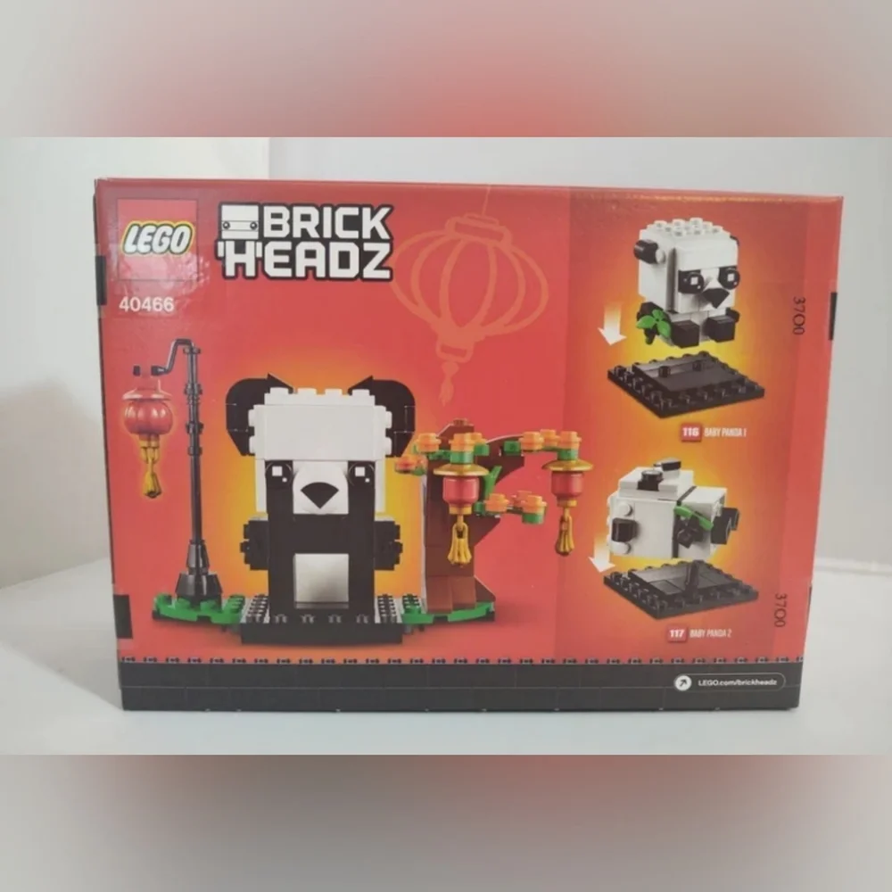 Lego 40466 Brick Headz Panda & Baby Pandas NWT Building Toy Set